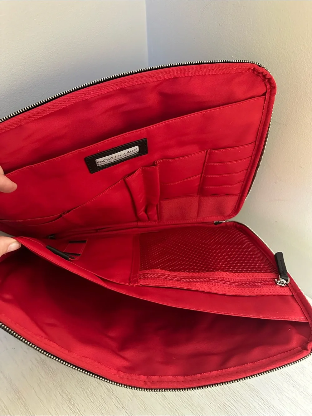 Knomo Slim Black Laptop and Document Bag